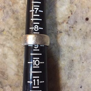 Hammered silver band